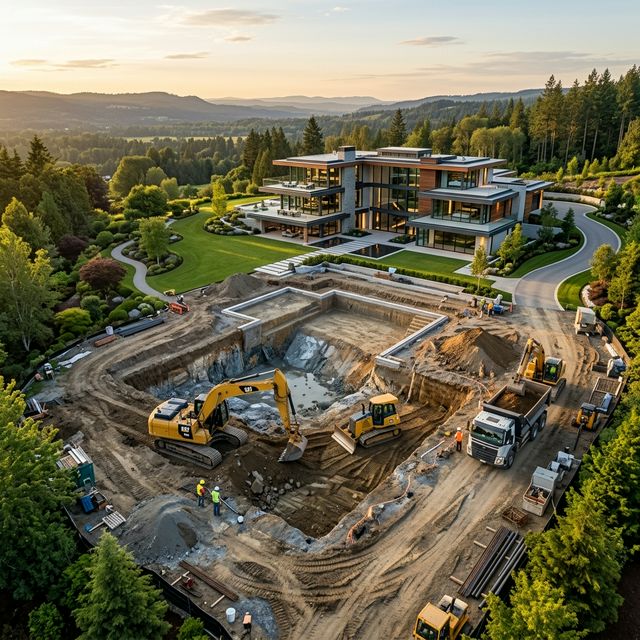 Excavation et contours de piscine